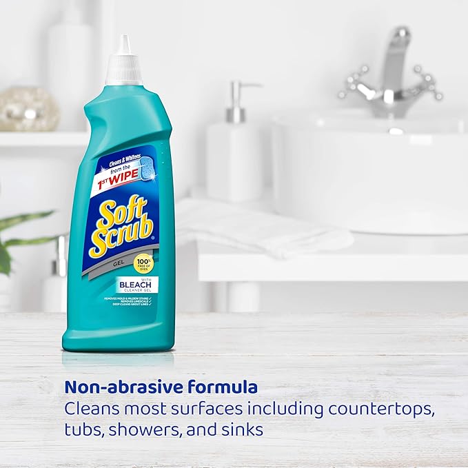 Soft Scrub with Bleach Cleaner Gel, 28.6 Fluid Ounces