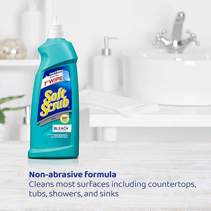 Soft Scrub with Bleach Cleaner Gel, 28.6 Fluid Ounces