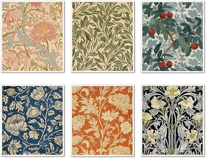 CREATCABIN 6Pcs Swedish Dishcloths for Kitchen Reusable Swedish Dish Towels Absorbent Swedish Dish Cloths Rags Vintage Floral Washable Sponge Cleaning Cloths Wipes No Odor Quickly Drying 7.6x6.7Inch