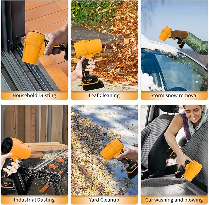 Cordless Leaf Blower for DeWalt 20V Battery, 30000 RPM Handheld Jet Fan Air Blower, Mini Jet Dry Blowers Fan for Patio Cleaning, Lawn, Car (NO Battery)