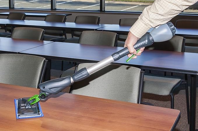 Cleano 2' Indoor Window and Surface Cleaning System - Cleaning Reach of up to 8 Feet | Micro Spray Delivers Water and Solution | Refillable Solution Globe | Includes 1 Glass Pad & 1 Spot Pad