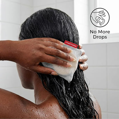 ZOMCHI Mesh Soap Saver Bags, Soap Holder Pouch for Shower, Body & Shampoo Bars, Travel Pouch Bag with Hanging Loop (3 Pack, Gray)
