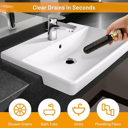 3 Pcs Drain Cleaning Bladder Kit, Rubber Drain Cleaner Bladder Unclogger Tool for Bathroom Sinks, Showers, Swimming Pool Drains, Kitchen Sinks, Fits 1" to 6" Pipes