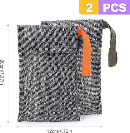 2 Pack Exfoliating Soap Saver Pouch | Foaming Mesh Bag and Body Scrubber for Bar Soap | Rich Lather Soap Sack for Shower