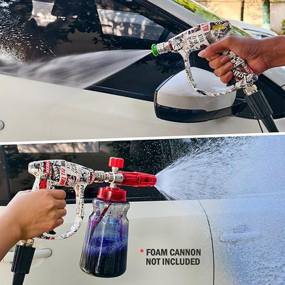 Bear Force High Pressure Washer Gun 3000 PSI Max, Power Washer Short Gun M22-ID14mm with 1/4“ Quick Connector, Car Wash, Car Cleaning, Car Care Detailing
