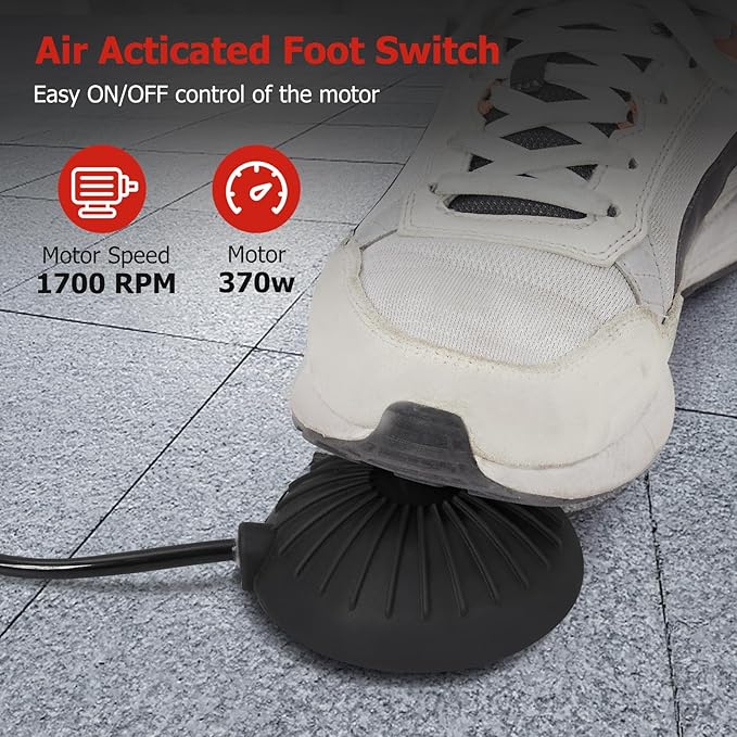 Drain Cleaner Machine 100FT x 3/8 Inch, Plumbing Auger Snake with Auto Feed, 8 Cutters, Foot Switch & Wheels, Portable Sewer Cleaning Tool for 1"-4" Pipes, Home and Bathroom Maintenance