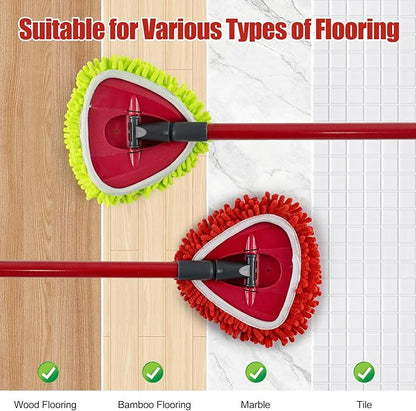 6 Pack Chenille Mop Heads Replacement for Ocedar EasyWring Spin Mop, Microfiber Spin Mop Replacement Head, Washable & Easy to Replace, Deep Cleaning for Hard Floors