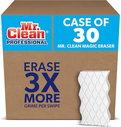 P&G Professional Magic Erasers from Mr. Clean Professional, Bulk Multi Surface Scrubber Cleans Tough Dirt and Grime with No Chemicals, Ideal for Hotels, Restaurants and Businesses (Case of 30)