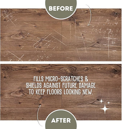 Quick Shine Hardwood Floor Luster-Polish 27oz-2pk | Plant-Derived w/Carnauba | Safer Choice, No PFAS, pH Neutral | Ready to Use Formula w/Anti-Slip Technology | Simply Squirt & Spread | Made in USA