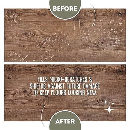 Quick Shine Hardwood Floor Luster-Polish 27oz | Plant-Derived w/Carnauba | Safer Choice, No PFAS, pH Neutral | Ready to Use Formula w/Anti-Slip Technology | Simply Squirt & Spread | Made in USA