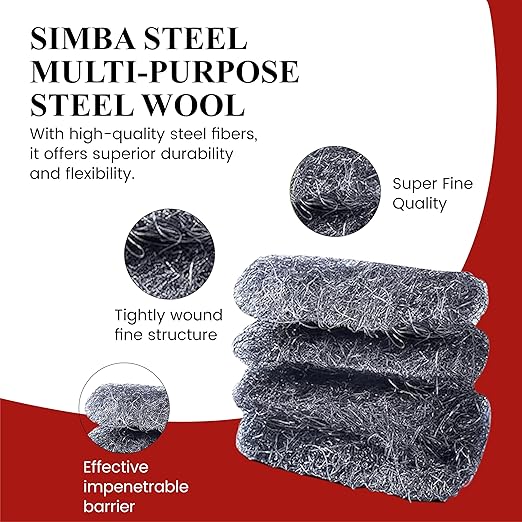 Steel Wool Grade # 3 - Extra Coarse Grade - 16 Pads Multi-use for Tough Cleaning, Paint and Stain Removal, Multi-Purpose (#3-16 Pads)