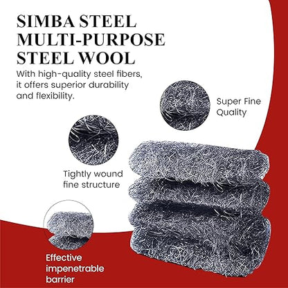 Steel Wool Grade # 3 - Extra Coarse Grade - 16 Pads Multi-use for Tough Cleaning, Paint and Stain Removal, Multi-Purpose (#3-16 Pads)
