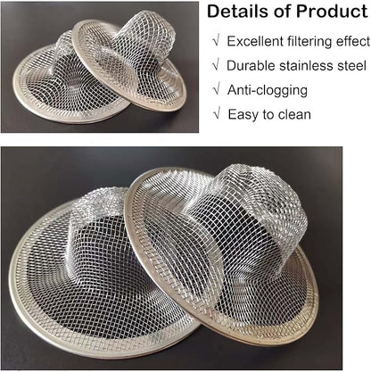 8PCS Metal Mesh Kitchen Sink Strainer, 4.41" Stainless Steel Slop Basket Filter Trap, Mesh Sink Drain Strainer Kitchen, Hair Basket Drain - Fits Most Kitchen Bathroom Sinks Shower Floor Drain