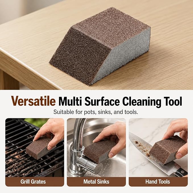 Cleaning Magic Erasers, Emery Cleaning Sponge for Stubborn Stains, Multi-Functional Eraser, Shower & Tub Scrubber Sponge for Kitchen, Bathroom, Sink, Floor & Home Cleaning，Multi-Sided mat（5PCS）