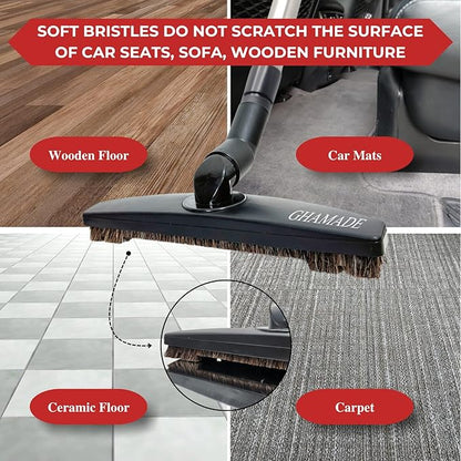 for Shark Vacuums: Hardwood Floor Brush Head, Horsehair Dust Brush Attachment plus Vacuum Extension Wands (for Shark Rocket HV300 HV301 HV322 HV320 & UV725, UV900 & Rotator NV500 NV501)