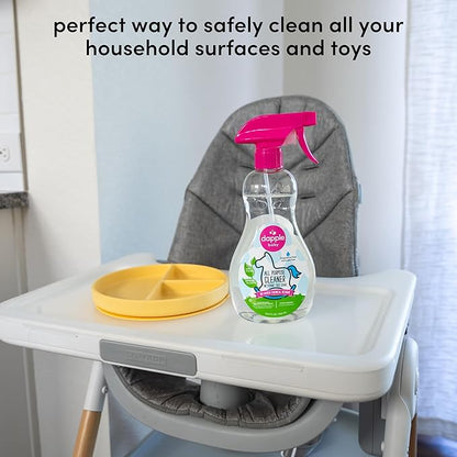 Dapple Baby All Purpose Cleaning Spray and All Purpose Wipes - (2 Pack) 16.9 fl oz Bottle - 30 Cleaning Wipes Total - Fragrance-Free, Hypoallergenic & Plant-Powered - Baby Essentials