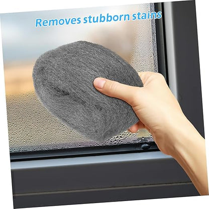 2 Rolls Coarse Steel Wool Pads Reusable Wire Mesh for Cleaning Rust Removal and Polishing Wood and Metal Surfaces