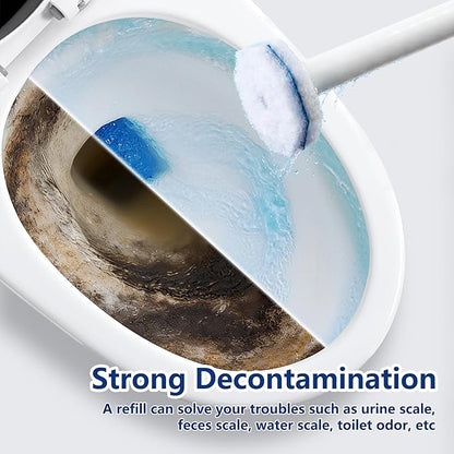 FHORAIN 40 Count Toilet Wand Refills for Clorox, Disposable Toilet Brush Head with Rich Foaming, Extra Thick Triple-layer Refills, Strong Cleaning & Scrubbing Power, Won't Fall Off or Fall Apart