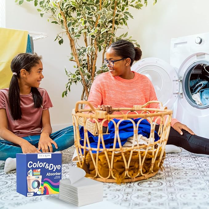 Xcleen Color Dye Trapping for Laundry 180 Count, Fragrance Free Dye Catcher Laundry Sheets, Prevent Clothes from Smearing, Color trapping Sheets for Home Apartment or School