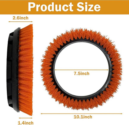 237047 Orbiter Orange Scrub Brush for ORB550MC Orbiter Floor Machine, Heavy-Duty Brush, 12” Diameter,(1 Pack)