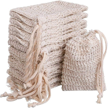 15 Pieces Soap Saver Bag Cotton Linen Exfoliating Soap Pouch for Foaming and Drying, Shower, Scrubber