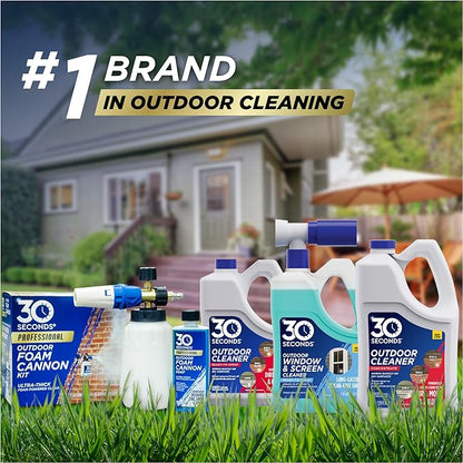 30 SECONDS Foam Cannon Soap – 16 fl. oz. Outdoor Cleaner for Siding, Decks, Driveways & More – Compatible with Most Foam Cannons for Pressure Washers & Garden Hose Sprayers