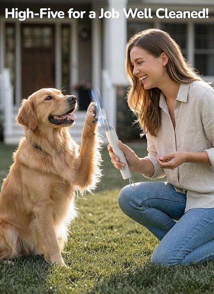 Electric Dog Paw Cleaner, Rechargeable Paw Scrubber with LED Light & 3 Speeds, Curved Arc Design for Paw Shape, Deep Mud & Dirt Remover for Dogs & Cats