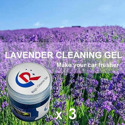 3-Pack Car Cleaning Gels Car Interior Cleaner Putty Slime Auto Detailing Tools Universal Dust Removal Cleaning Kit for Car Accessories Vents 3C Office Scented Lavender
