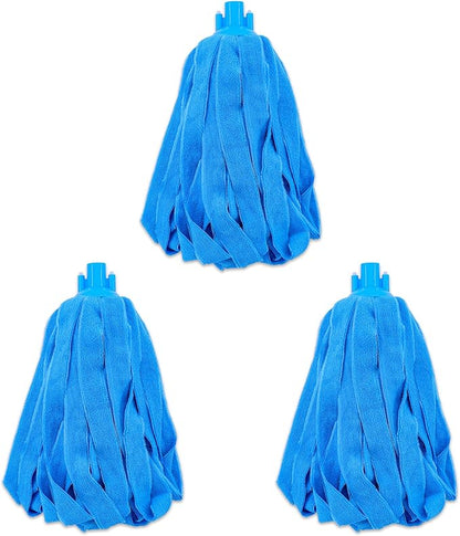 EaseYourDay Microfiber Cloth String Mop Head Refill, Loop End Screw On Mop Head Compatible with All Standard US Threading Pole (Acme 3/4 inch Thread) – (3)