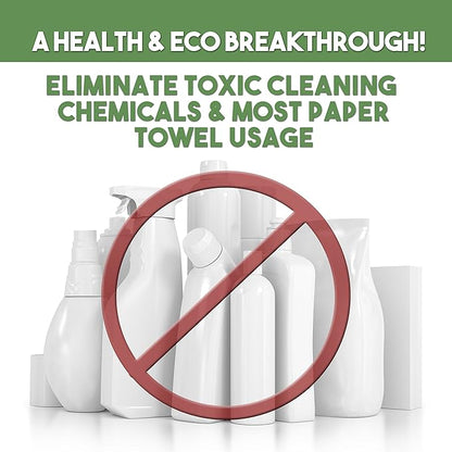 Life Miracle Nano Towels - The Amazing Eco Cloth that Cleans Virtually Any Surface with Only Water. No More Paper Towels Or Toxic Chemicals. 4-Pack (14x14, Grey)
