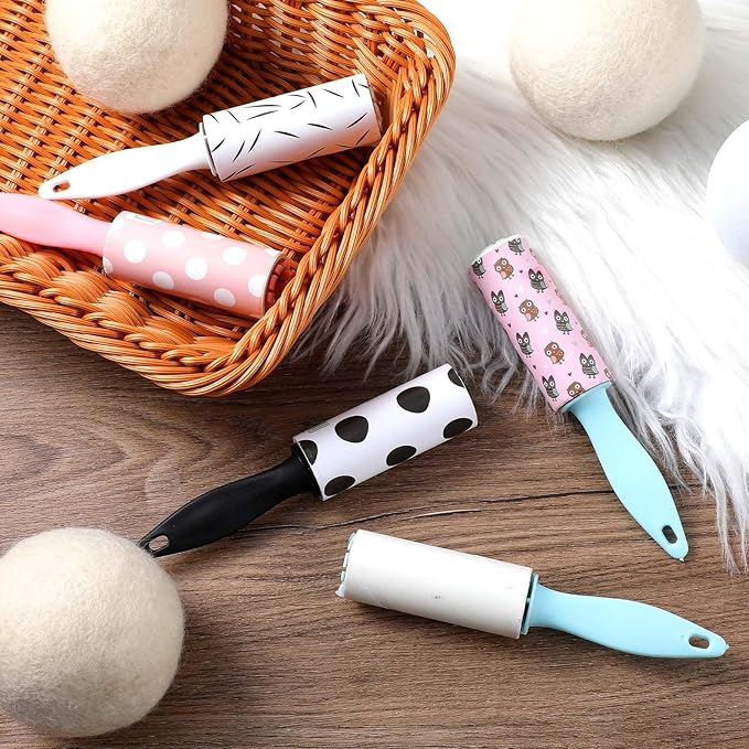 20 Pcs Bulk Mini Lint Roller for Pet Hair and Clothes Lint Roller Travel Size Removers Sticky Removing Tool for Travel, Gift Bags, Furniture, Car Seat