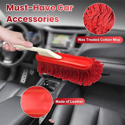 Car Duster Detailing Kit Replacement for California Car Duster Exterior Interior Cleaner Soft Cotton Mop Quickly Safely Removes Light Daily Dust for Car Dust Pollen Removing （Handle Not Included）
