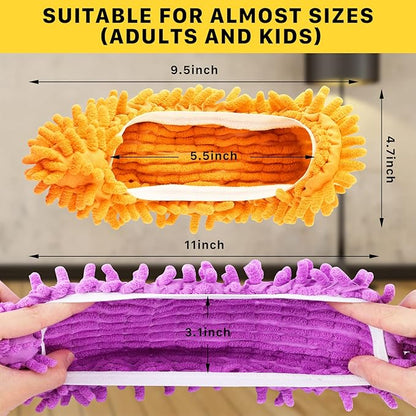 20PCS Mop Socks for Floor Cleaning, Washable Reusable Mop Shoes, Microfiber Shoes Cover Cleaning Slippers, Multi Function Soft Dusting Slippers for Women Men House Office Bathroom Kitchen