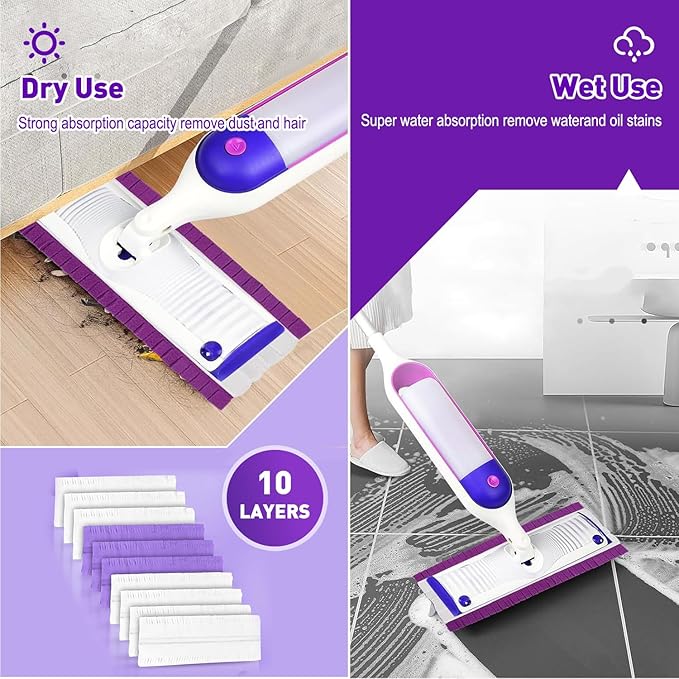 50 Count Disposable Mopping Pads Refills for PowerMop Mopping Pads Multi-Surface Household Replacement Mop Pads,for Swiffer Power Mop Pads, Safe on All Finished Floors
