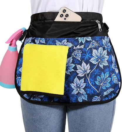 Bafelia Small Size Cleaning Caddy Apron for Women with 5 Pockets, Professional Waterproof Cleaning Supplies for Housekeepers