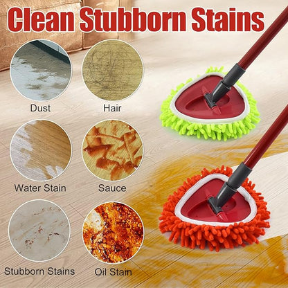 6 Pack Chenille Mop Heads Replacement for Ocedar EasyWring Spin Mop, Microfiber Spin Mop Replacement Head, Washable & Easy to Replace, Deep Cleaning for Hard Floors