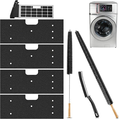 Xixter 7 Pcs WH01X35719 Lint Filter Replacement Kit for GE Profile Washer Dryer PFQ97HSPVDS, GE Washer Dryer Foam Filter with Vent Brushes,Hand Washable and Reusable