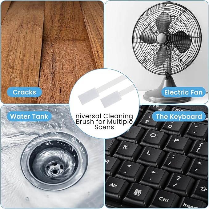 Tucnoeu 50Pcs Disposable Crevice Cleaning Tool Crevice Brush Crevice Hole Brush Suitable for Small Spaces,Keyboards,Grooves (White)