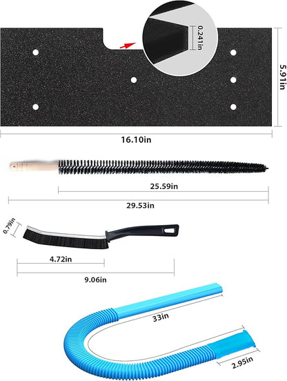 7 Pcs Dryer Vent Cleaner Kit for GE Washer Dryer Combo with Dryer Vent Brush and Dryer Vent Vacuum Hose Attachment, WH01X35719 Lint Filter Replacement Upgraded Washable Sponge for Models PFQ97HSPVDS