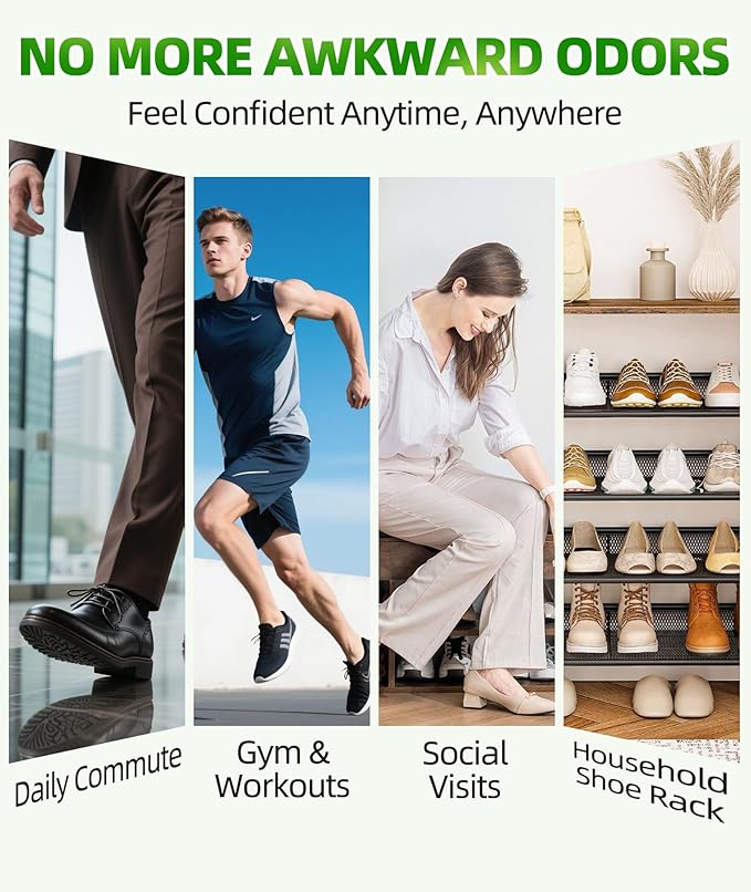 Shoe Deodorizer Spray, 5 fl. oz (2 Pack) Powerful Foot & Shoe Odor Eliminator, Foot Spray for Smelly Feet, Fast-Acting & Long-Lasting Shoe Freshener Spray for Shoes, Gym Bags, Helmets