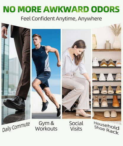 Shoe Deodorizer Spray, 5 fl oz Powerful Foot & Shoe Odor Eliminator, Foot Spray for Smelly Feet, Fast-Acting & Long-Lasting Shoe Freshener Spray for Shoes, Gym Bags, Helmets