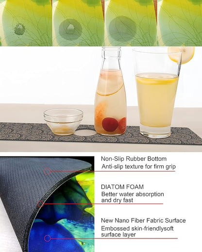 Kitchen Sink Splash Guard Faucet Mat Super Absorbent Fast Drying Mat Sink Gadgets Splash Guard Behind Faucet Drip Catcher for Kitchen (Grey, 15x5.5in)