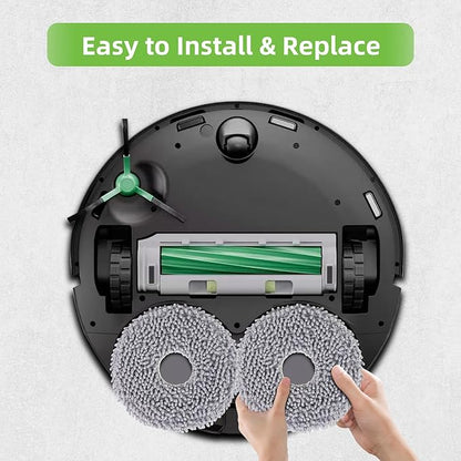 VIEWALL 8 Pack Mop Pad for iRobot Roomba Plus 405 G181/G185 Combo, Plus 505/507 Combo, Plus 4020 Combo Robot Vacuum Cleaner, Microfiber Washable Mop Cloths Replacement Parts Accessories