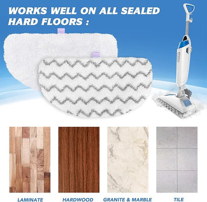 Tidy Monster 6 Pack Steam Mop Replacement Pads Compatible with Bissell Powerfresh Steam Mop 1940 1806 1544 1440 2075A 2685A Series, Part # 5938 & 203-2633, 1606668 & 1606669 (3Plush+3Scrub Plush)