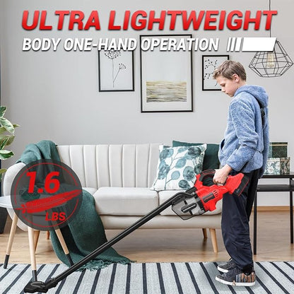 Cordless Vacuum Cleaner Compatible with Mil-Wuakee 20V Battery,20000Pa High Power Handheld Vacuum with HEPA Filter, 5 in 1 Portable Electric Vacuum With LED Light for Carpets, Floors&Cars (No Battery)