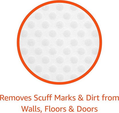 Amazon Basics Extra Durable Cleaning Erasers, Removes Scuff Marks and Dirt from Walls, Floors and Doors, 2 Packs of 7
