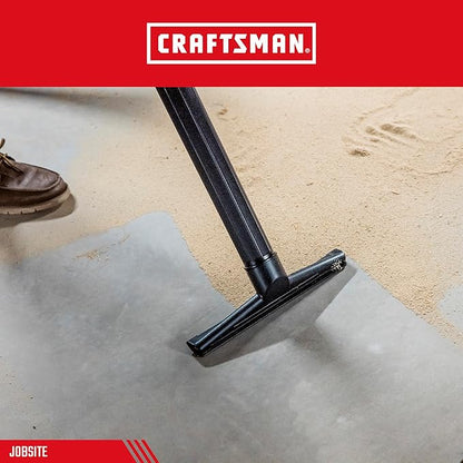 CRAFTSMAN CMXZVBE38727 2-1/2 in. Dry Nozzle Wet Dry Vac Attachment, Industrial-Grade 14 inch Wide Shop Vacuum Accessory for Hard Surface Cleaning, Fits 2-1/2 in. Hose Diameter