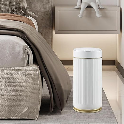 SYNCVIBE Bathroom Trash Can with Lid Automatic 2 Gallon Motion Sensor Garbage Bin, 7.5 Liter Smart Trash Bin Bathroom Decor, Plastic Garbage Can, Narrow Trash Can for Bedroom, Office, Living Room