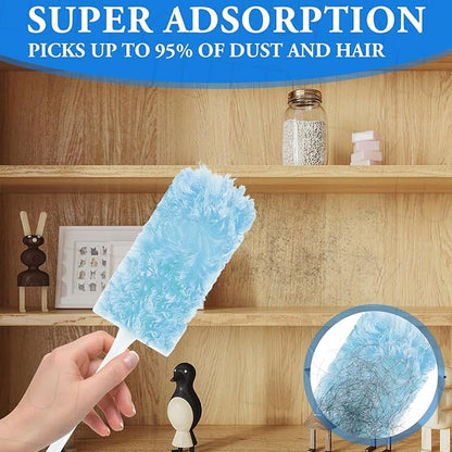 40 Count Dusters Refills – 360° Dusting Pads with Upgraded Thick Fibers, Disposable & No Washing Needed,Duster Heads for Blinds Ceiling Fans Furniture Multi-Surface Dusting