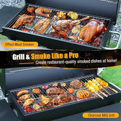 Barrel BBQ Grill Kit with Steel Charcoal Bucket & 120 Rolls